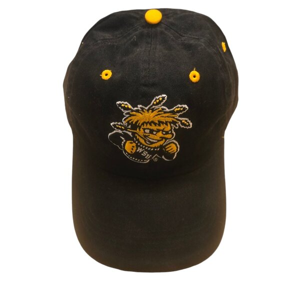 Wichita State Shockers Black Yellow Adjustable Baseball Cap WSU USED - Picture 8 of 16